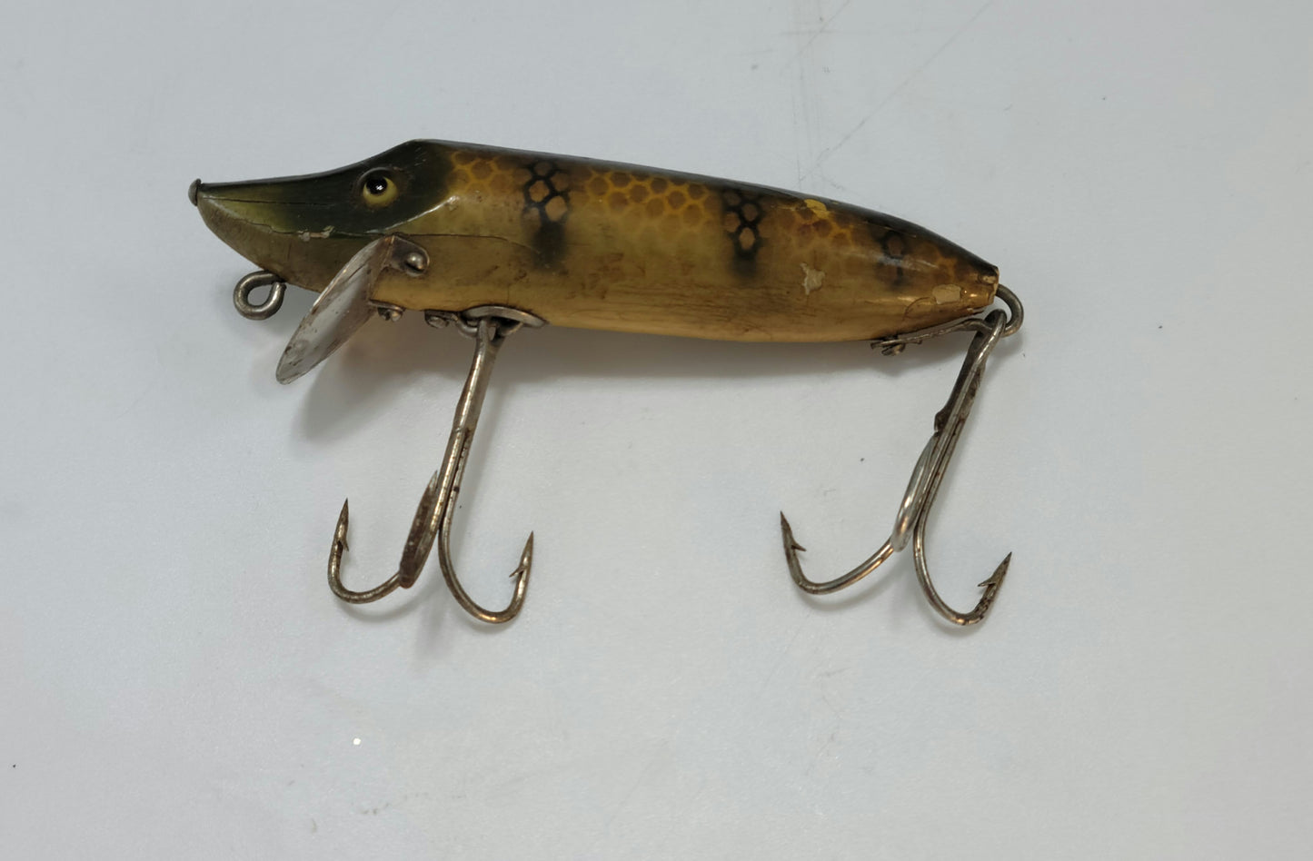 Heddon Fishing lure Dowagiac Minnow with paper and box.1920 to 1927 - Grannies Garage