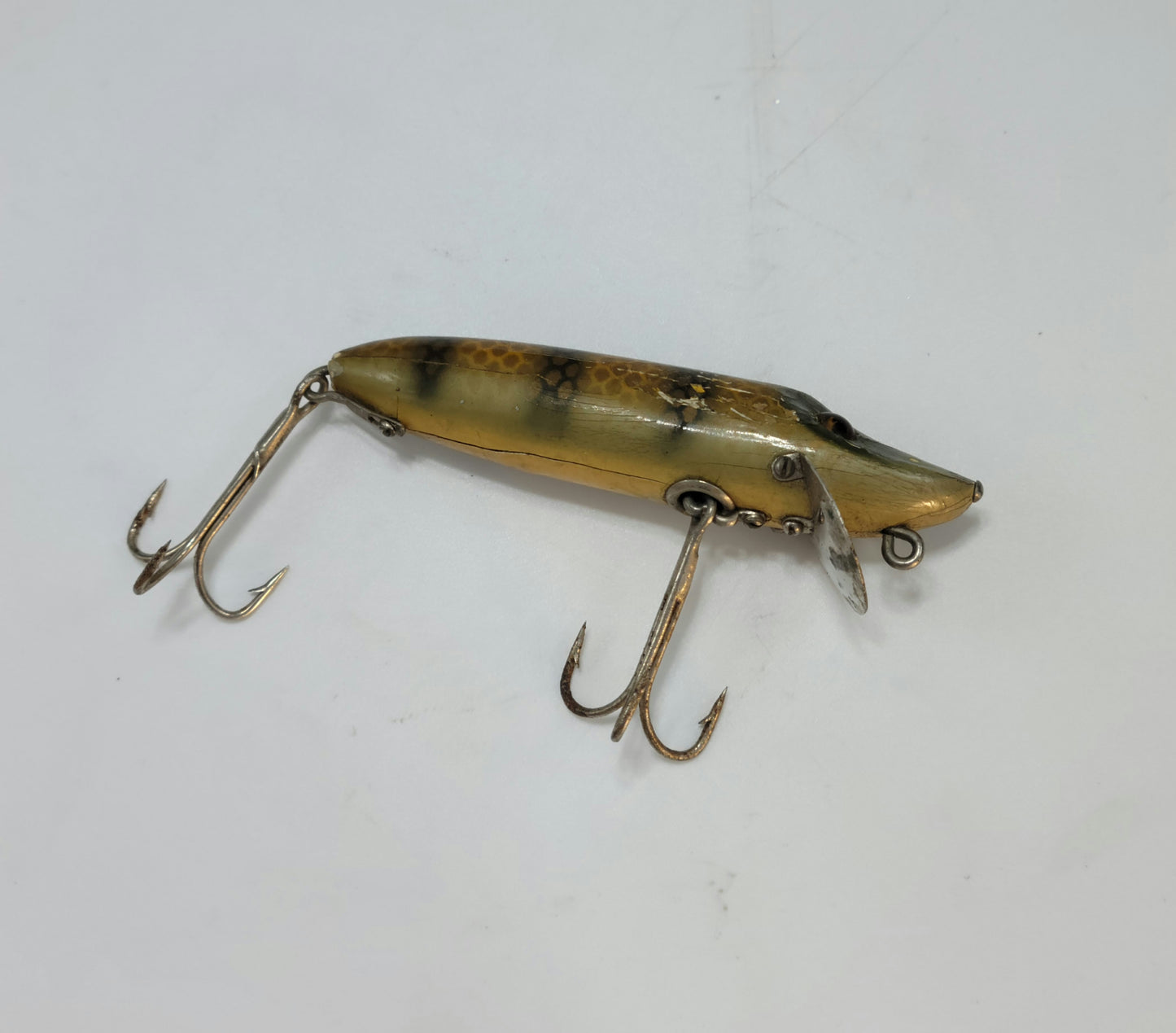 Heddon Fishing lure Dowagiac Minnow with paper and box.1920 to 1927 - Grannies Garage