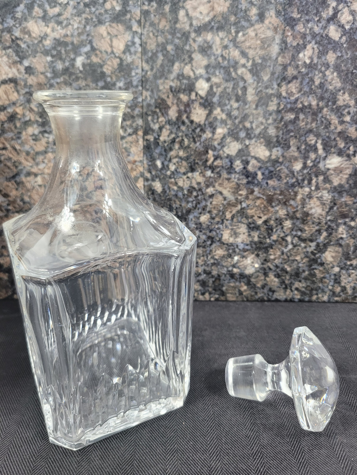 Decanter Habitat for Humanity Logo etched in Crystal Glass
