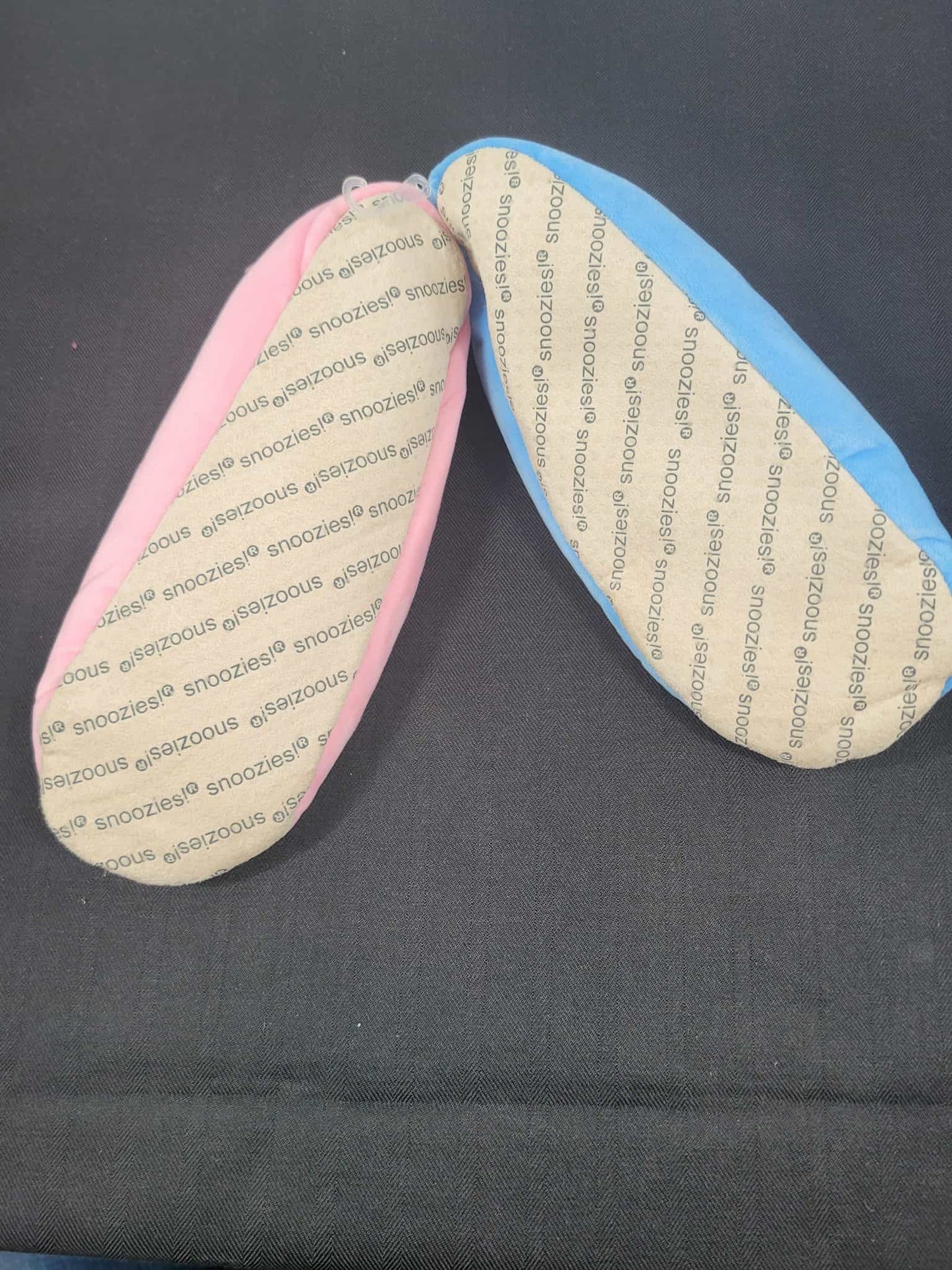 Accessories - Snoozies Slippers - Blue and Pink Stork