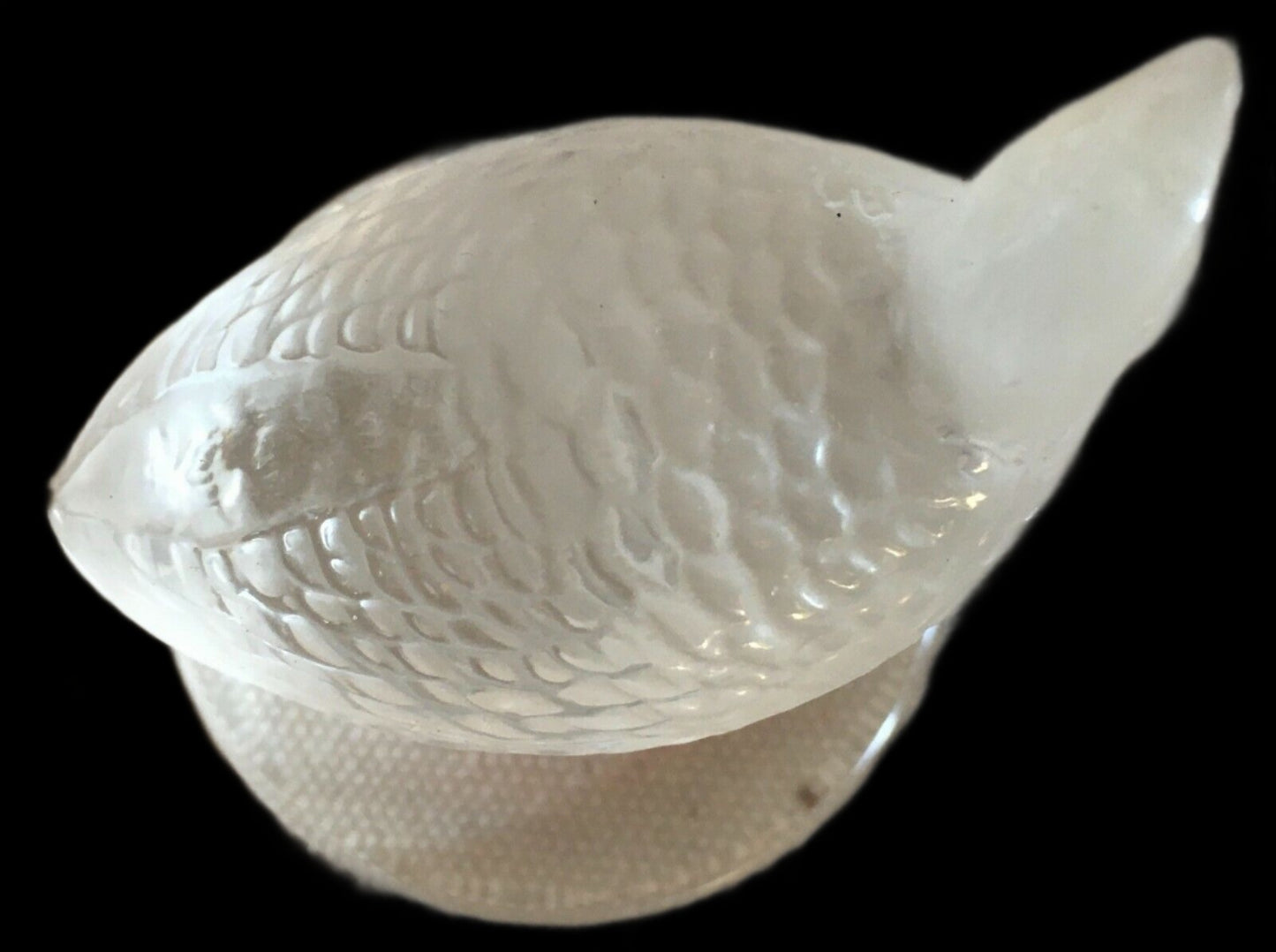 Antique - Vintage Lalique Glass Paperweight Bird Quail Dove - Grannies Garage