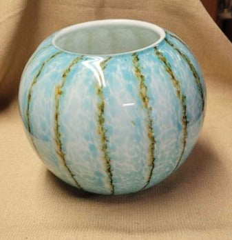 Kitchen - Blue and Brown Glass Vase - Grannies Garage