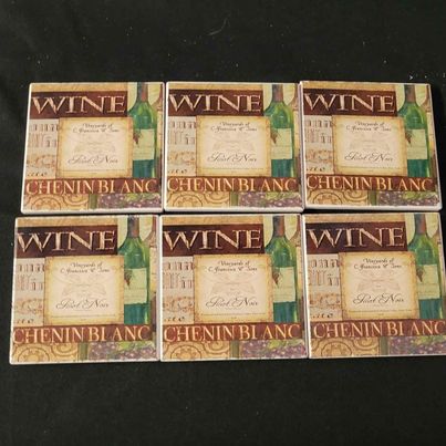 Coasters Set of 6 Wine Tasting