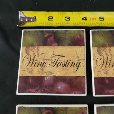 Coasters Set of 6 Wine Tasting - Grannies Garage