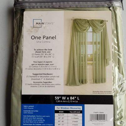 Curtain - Mainstay Grey Drapery Panel - Grannies Garage
