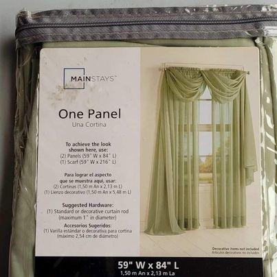Curtain - Mainstay Grey Drapery Panel - Grannies Garage