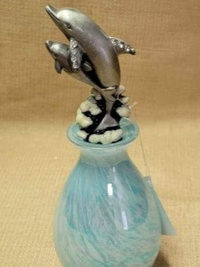 Blue Bottle with Dolphin - Grannies Garage