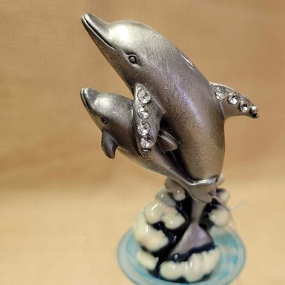 Blue Bottle with Dolphin - Grannies Garage