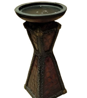 Candle holder- Leather Small