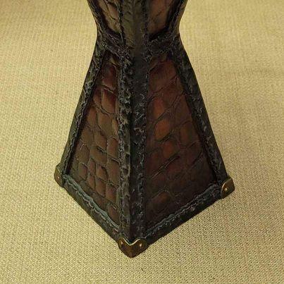Candle holder- Leather Small - Grannies Garage