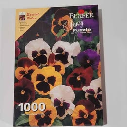 Puzzle - NEW 1000 Piece Burpee Pansy Jigsaw Puzzle - Grannies Garage