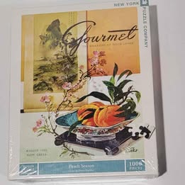 Puzzle - NEW 1000 Piece New York Company "Gourmet Peach" Jigsaw Puzzle - Grannies Garage