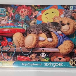 Puzzle - NEW 1000 Piece Toy Cupboard Jigsaw Puzzle - Grannies Garage