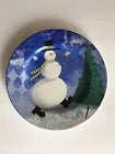 Collectible - Oneida Set Of 4 Snowman Stoneware Dessert Salad Plates - Grannies Garage