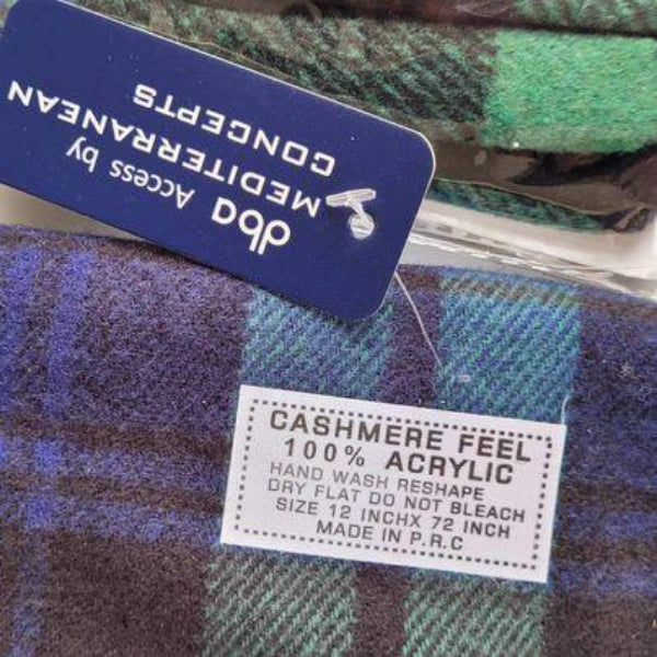 Accessories Plaid Gloves and Scarf New - Grannies Garage