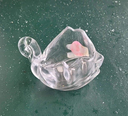 Glass - Biederman Glass Swan Dish - Grannies Garage