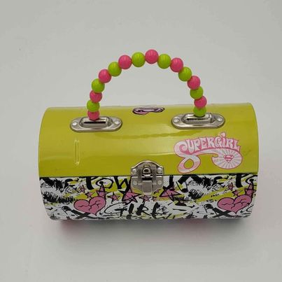 Hand Bag - Tin Box Super Girl Carrier - Grannies Garage