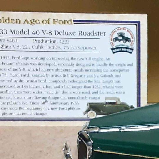 Classic Car - 1933 FORD Model 40. V8 deluxe roadster model - Grannies Garage