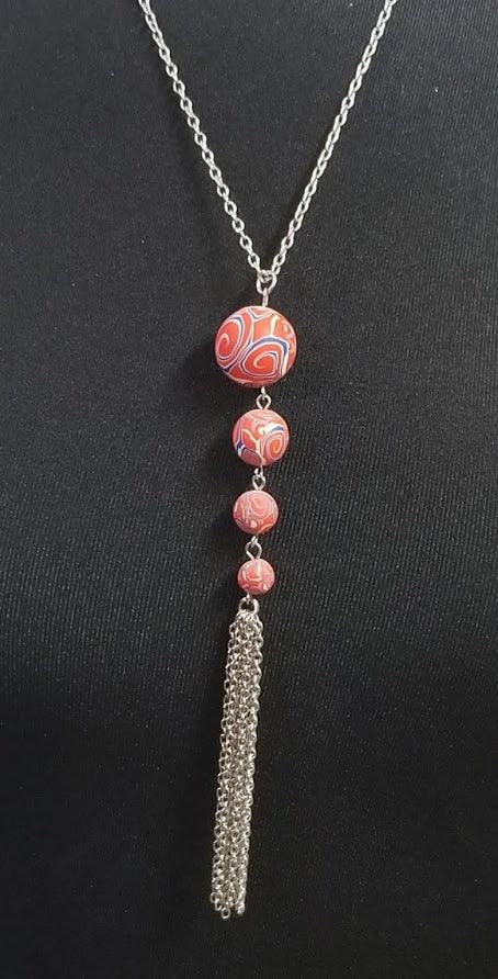 Jewelry - 4 Bead Pendent with Tassel Necklace - Choice of Viva Beads Colors - Limited Quantities - Grannies Garage