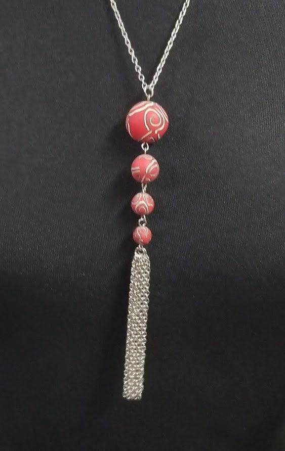 Jewelry - 4 Bead Pendent with Tassel Necklace - Choice of Viva Beads Colors - Limited Quantities - Grannies Garage