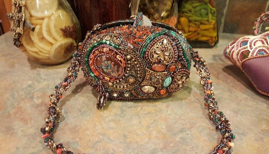 Mary Frances Ornate Multi-color Hand Bag Retired Design - Grannies Garage