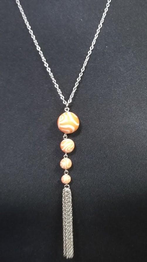 Jewelry - 4 Bead Pendent with Tassel Necklace - Choice of Viva Beads Colors - Limited Quantities - Grannies Garage