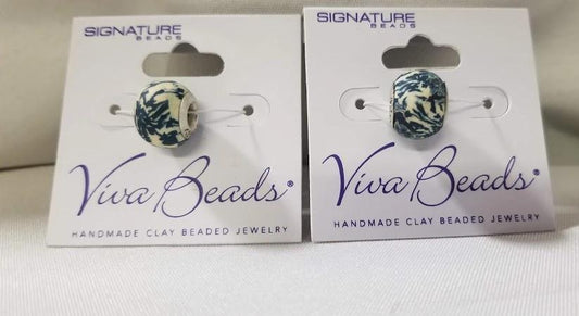 Jewelry - Viva Beads Polymer Clay Bead Dutch Blue Series - Grannies Garage