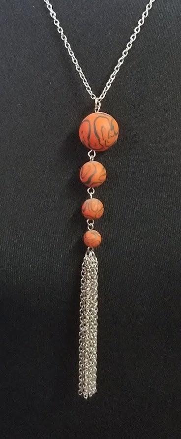 Jewelry - 4 Bead Pendent with Tassel Necklace - Choice of Viva Beads Colors - Limited Quantities - Grannies Garage