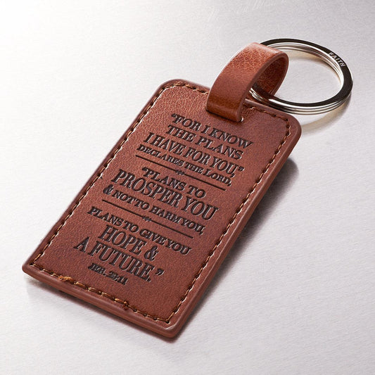 Keyring - Brown Jer. 29:11 - Grannies Garage