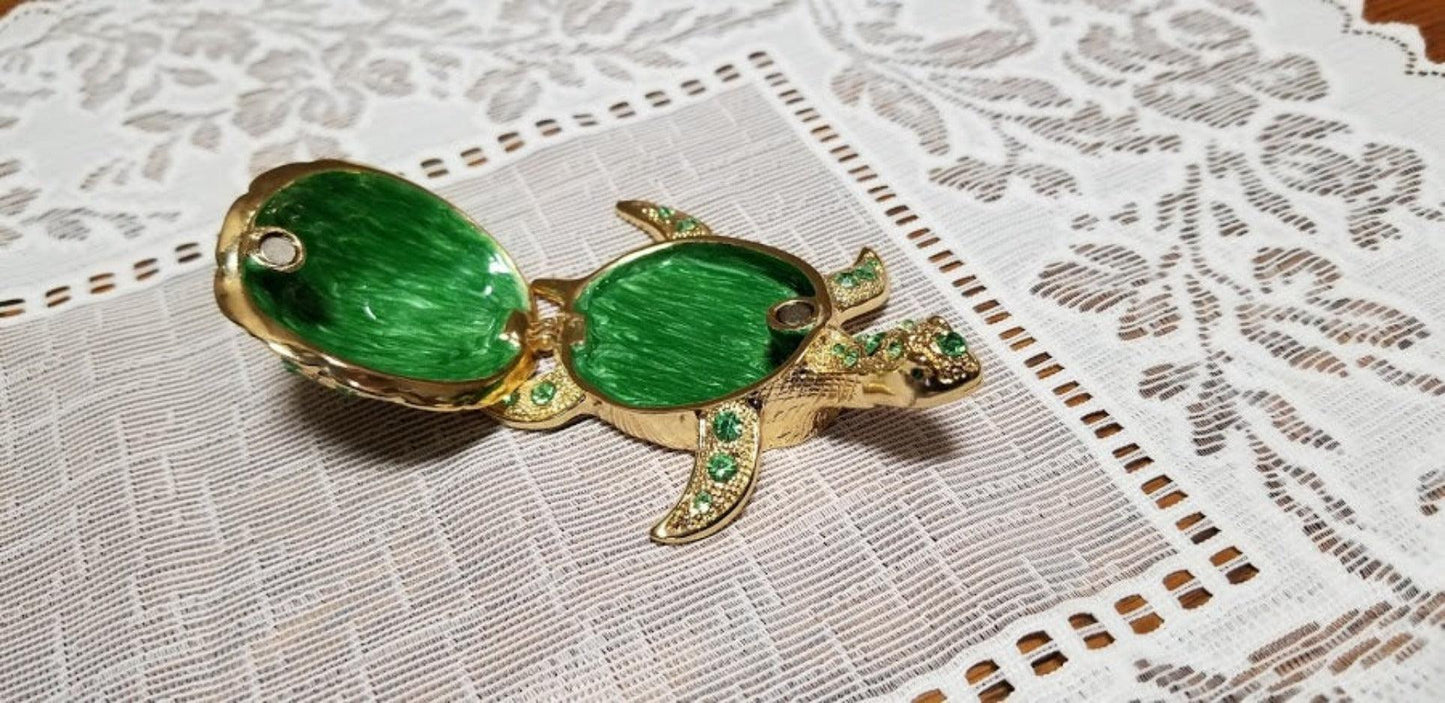 Jewelry Turtle Trinket Dresser Box - Grannies Garage
