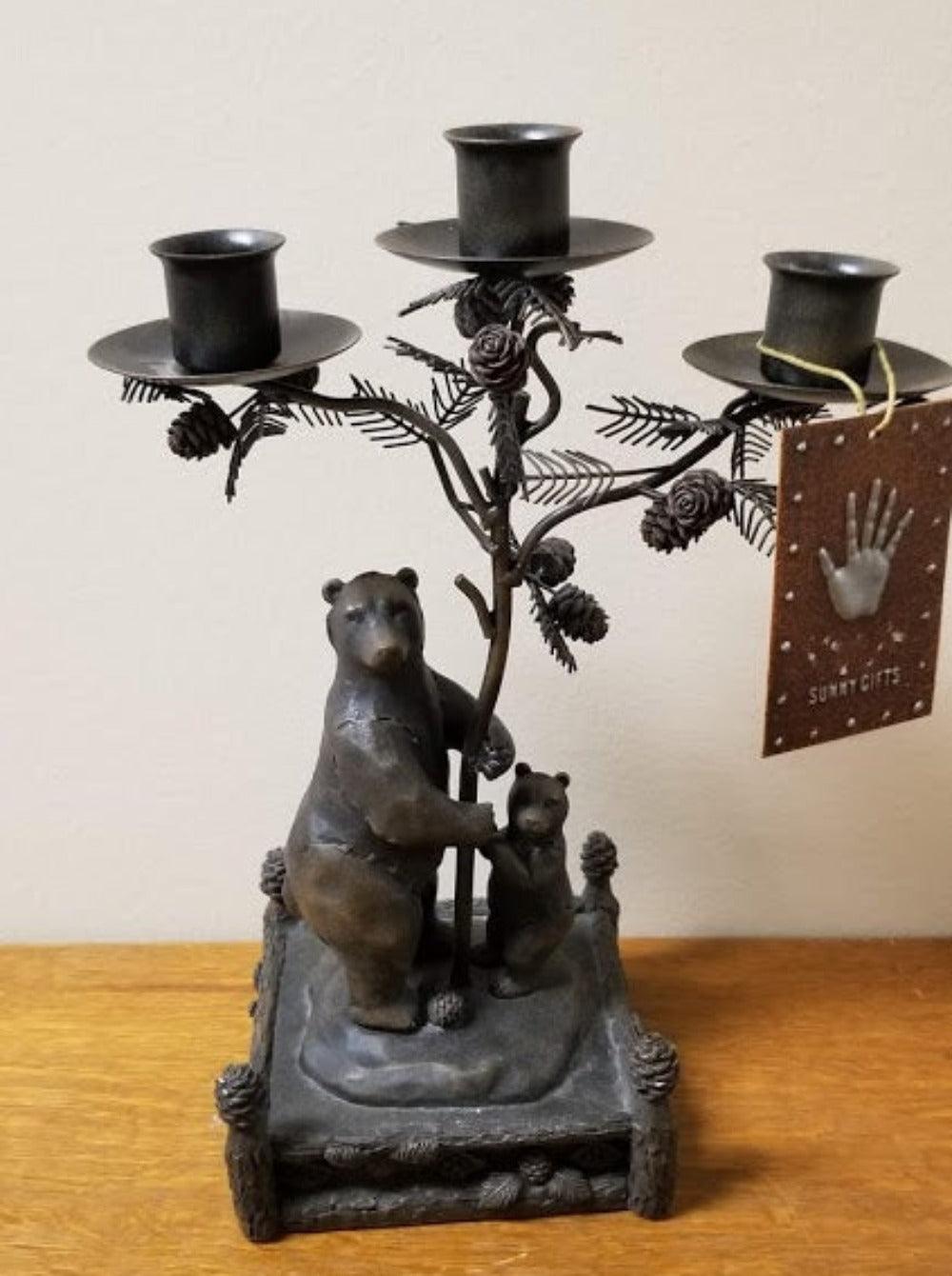 Candle Holder Bear & Cub - Grannies Garage