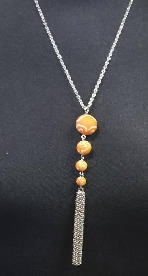 Jewelry - 4 Bead Pendent with Tassel Necklace - Choice of Viva Beads Colors - Limited Quantities - Grannies Garage