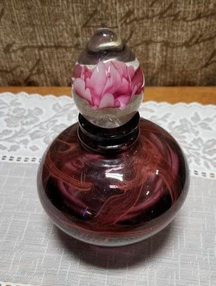 Perfume - Dale Tiffany Purple Perfume Bottle and Stopper - Grannies Garage