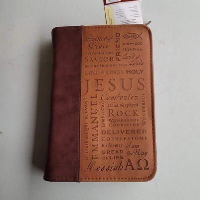 Religion - Jesus Leather Bible Cover - Grannies Garage