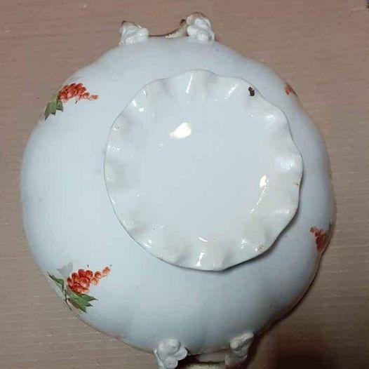 Vintage gold handle scallop edge bowl - Grannies Garage