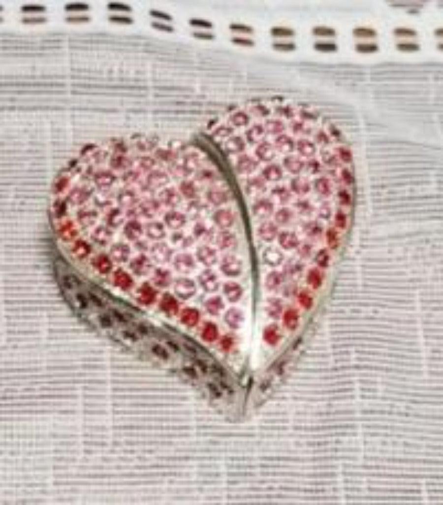 Jewelry Red Heart Trinket Box - Grannies Garage