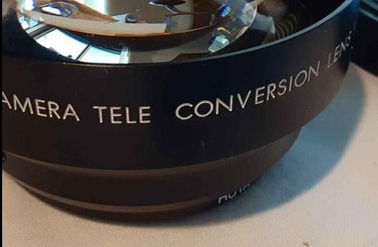 Camera - Black TV camera Tele Conversion lens 1.5 - Grannies Garage