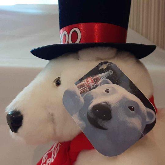 Plush - Coke 2000 Bear -stuffed animal NEW! - Grannies Garage