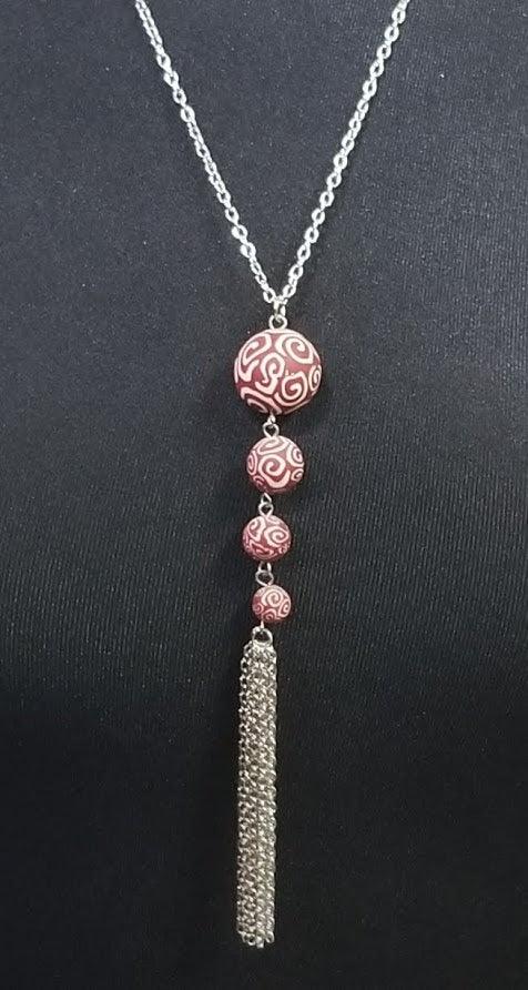 Jewelry - 4 Bead Pendent with Tassel Necklace - Choice of Viva Beads Colors - Limited Quantities - Grannies Garage