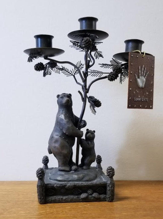 Candle Holder Bear & Cub - Grannies Garage
