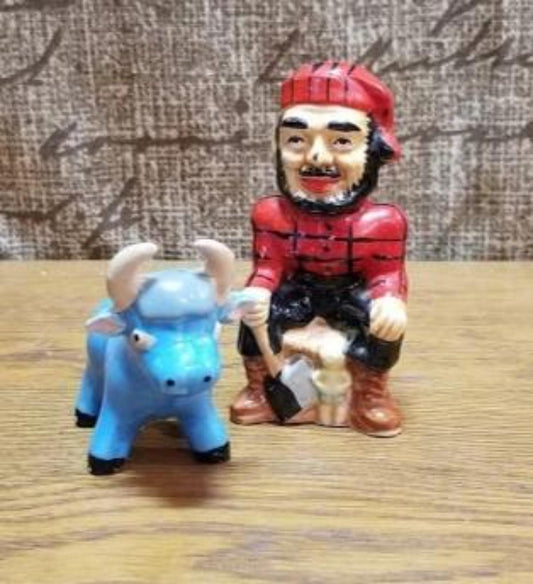 Salt Pepper - Paul Bunyan and Ox Salt and Pepper - Grannies Garage