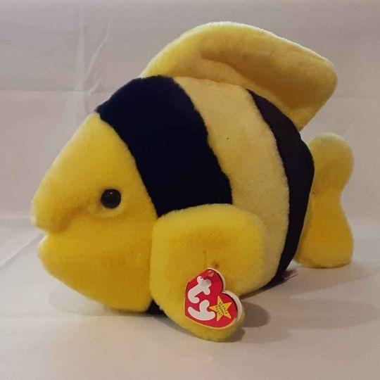 Plush - TY Beanie Baby Fish Biddy Bubbles-stuffed animal NEW! - Grannies Garage