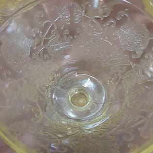 Vintage 5 Sherbet Depression Glass - yellow - Grannies Garage