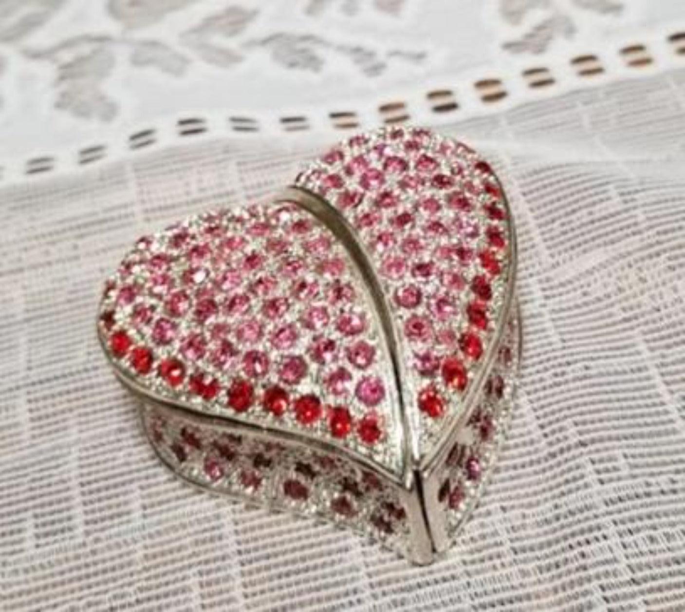 Jewelry Red Heart Trinket Box - Grannies Garage