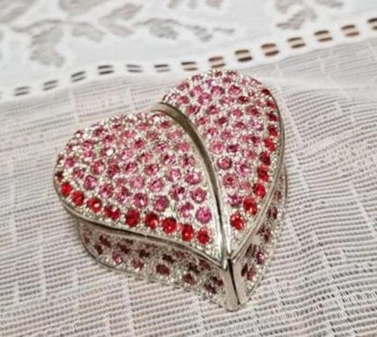 Jewelry Red Heart Trinket Box - Grannies Garage