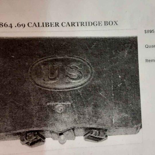 Vintage - Ammo Bag / Cartridge Box Leather US Military - Grannies Garage