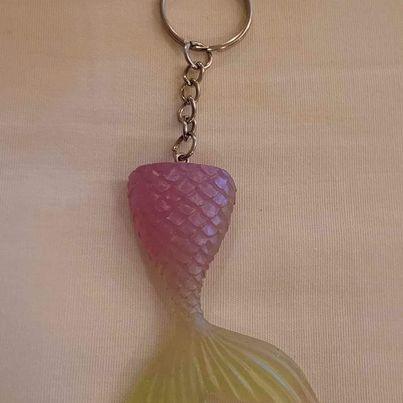 Jewelry - Mermaid Tail Epoxy Resin Keychain - Choice of Colors - Limited Quantities - Grannies Garage