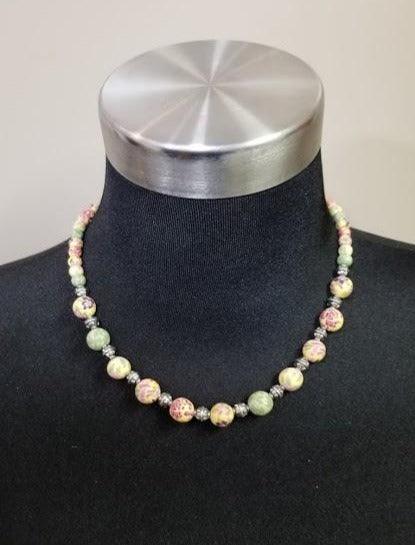 Jewelry - Viva Bead Clay Med Beads, Silver Beaded Necklace (5 Choices of colors) - Grannies Garage
