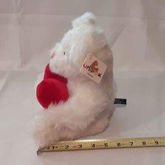 Plush - Happy Birthday - White Bear with Heart - Grannies Garage