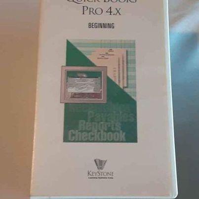 Office - Quick Books pro 4x VHS beginning, advanced, time tracking, intermediate, inventory payroll - Grannies Garage